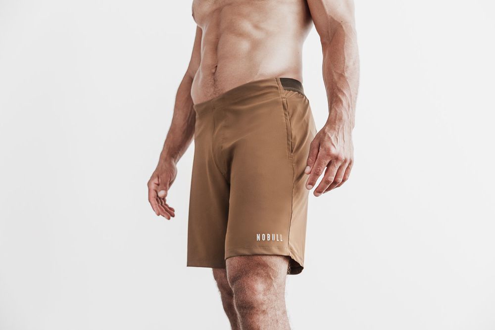 Shorts NOBULL Homme Marron - NOBULL Lightweight 8.5",France (8135-ZQDJU)